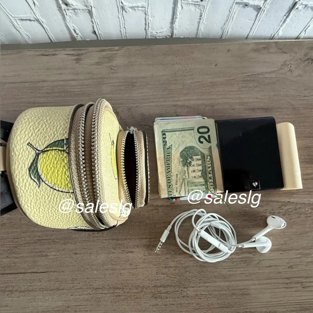 NWT It’s a bag charm Coach Charm With Lemon Print CAP03